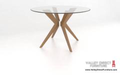  Downtown Round Glass Dining Table 