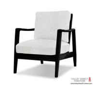  Craftsman Chair - Vanilla Bean Fabric Black Frame 
